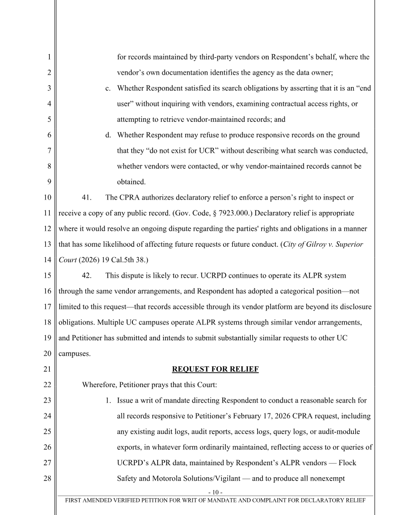 CPRA lawsuit filing, page 10 of 100