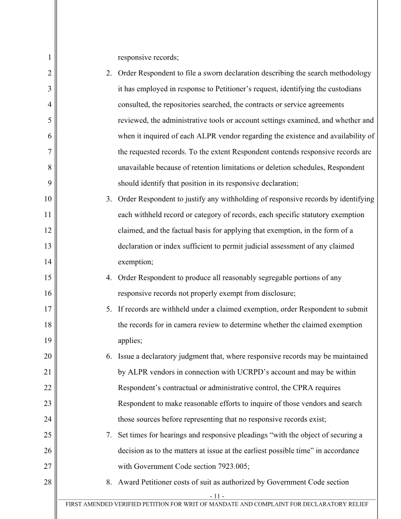 CPRA lawsuit filing, page 11 of 100